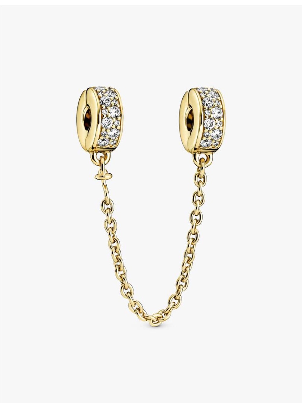 Pandora Gold Pave Safety Chain Gold